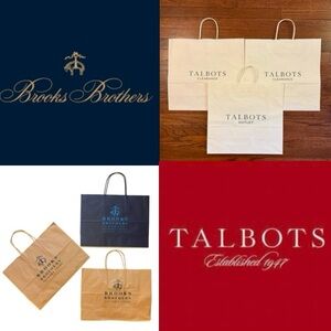 Shopping Bags 3 for 15 SALE CLEARANCE Talbots Brooks Brothers Paper Bags